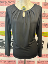 Load image into Gallery viewer, Jones New York Keyhole Black Top (Size M)
