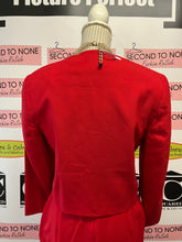 Load image into Gallery viewer, Vintage Eaton’s Cherry Red Wool Skirt &amp; Jacket Set (Size MP)
