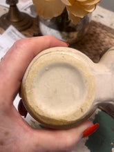 Load image into Gallery viewer, Vintage Sgraffito Ceramic Twin Wedding Vase
