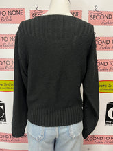 Load image into Gallery viewer, Vintage Cotton &amp; Silk Rhinestone Knit Sweater (Size L)
