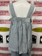 Load image into Gallery viewer, NWT Blue Gingham Baby Doll Top (Size M)

