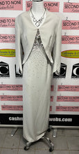 Load image into Gallery viewer, Ice Grey Formal Dress &amp; Bolero Set (Size 8)
