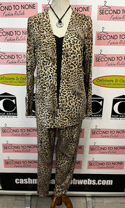 Leopard-Print Bamboo-Blend Lounge Set (Size S/M)