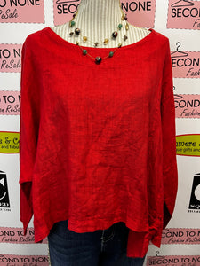 Made In Italy 100% Linen Top (Size 1 =Medium)