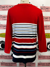 Load image into Gallery viewer, Cotton-Blend Striped Sweater (Size M)
