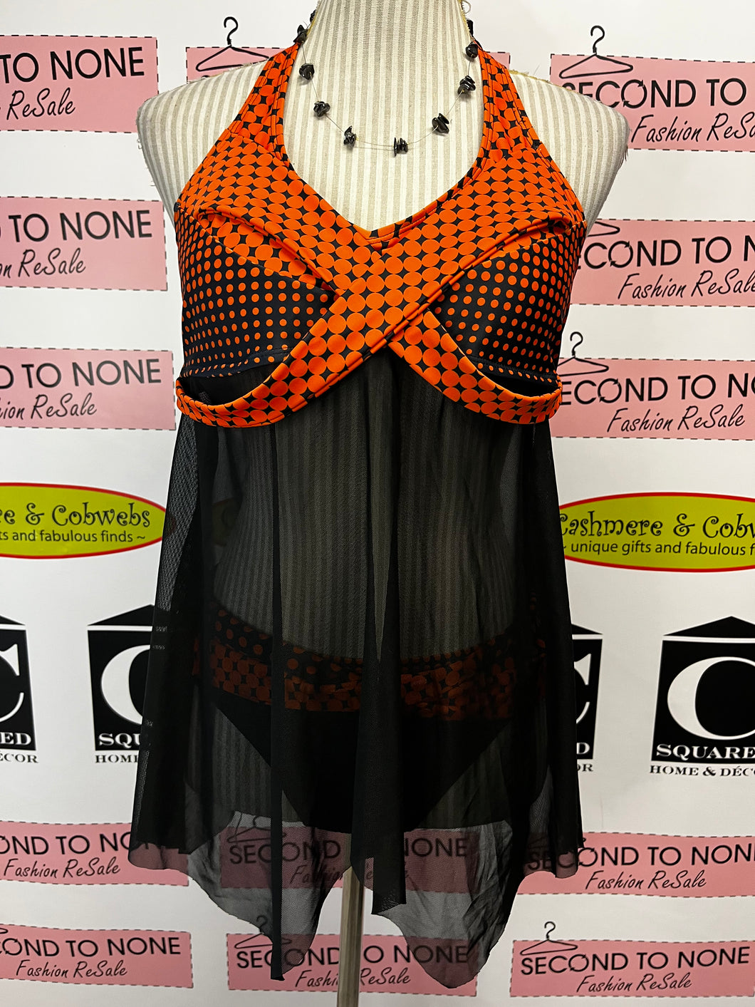 Sheer Tunic Tankini (Size XL)