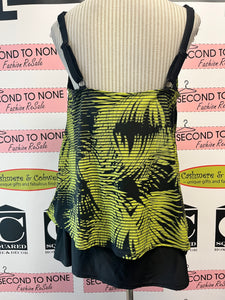 Lime/Black Tankini Set (Size XL)