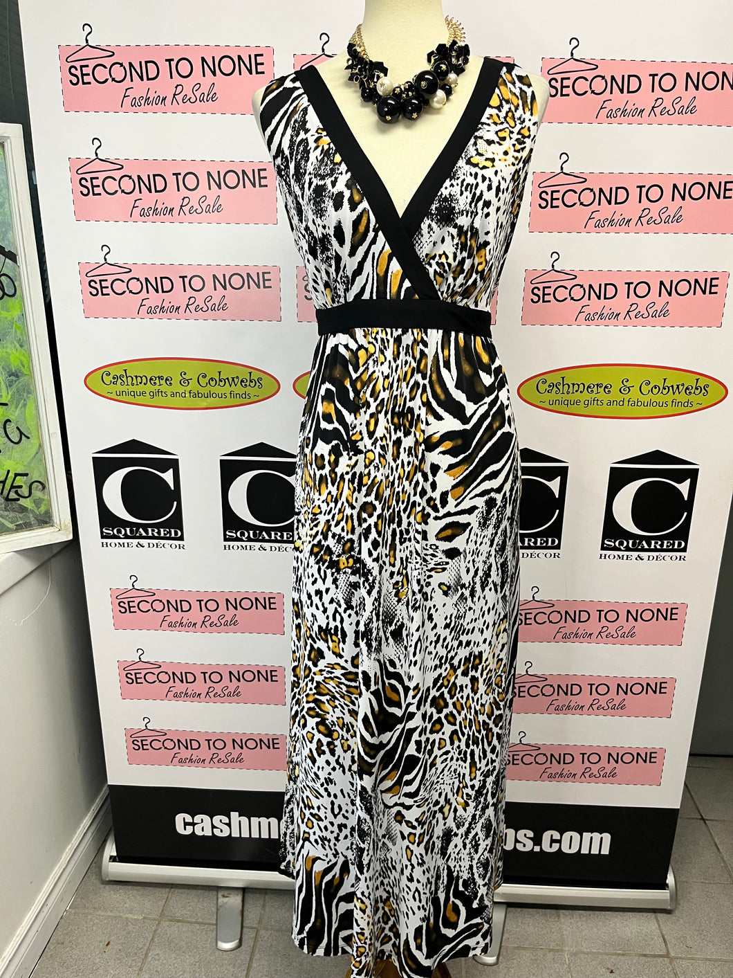 Bianca Nygard Animal Maxi Dress (Size 12)