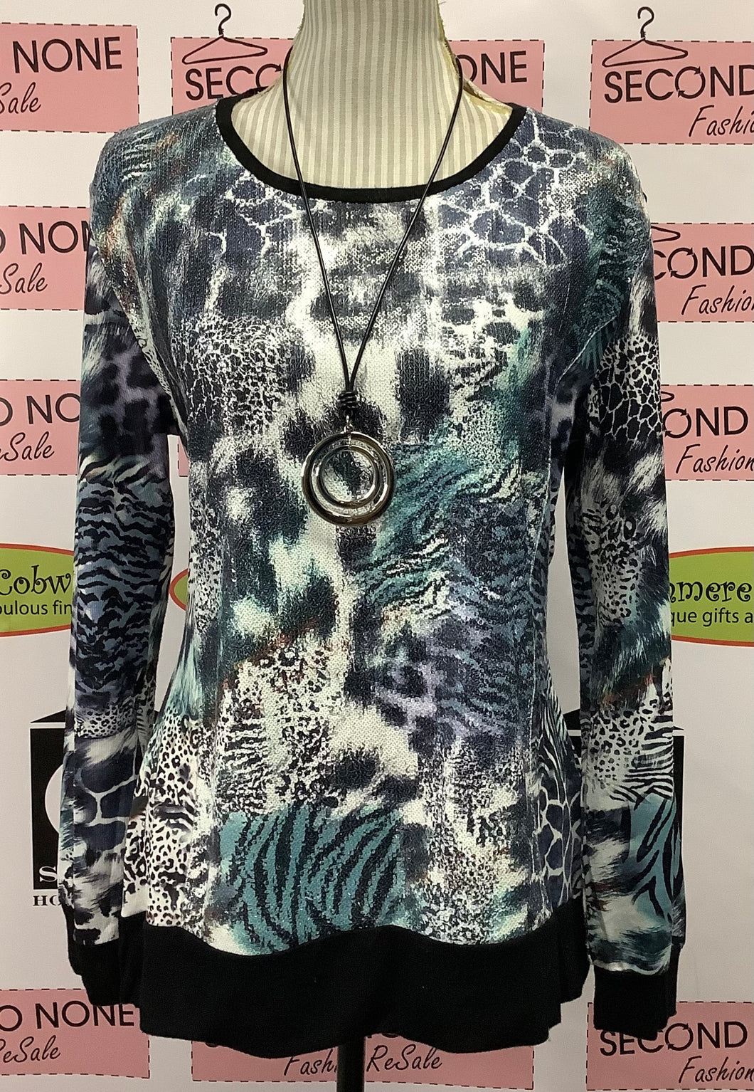 Mixed Animal Print Top (M)