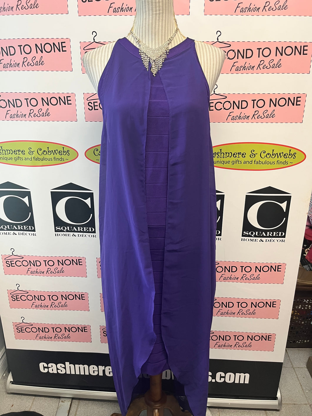 Deep Purple Evening Dress (Size 14)