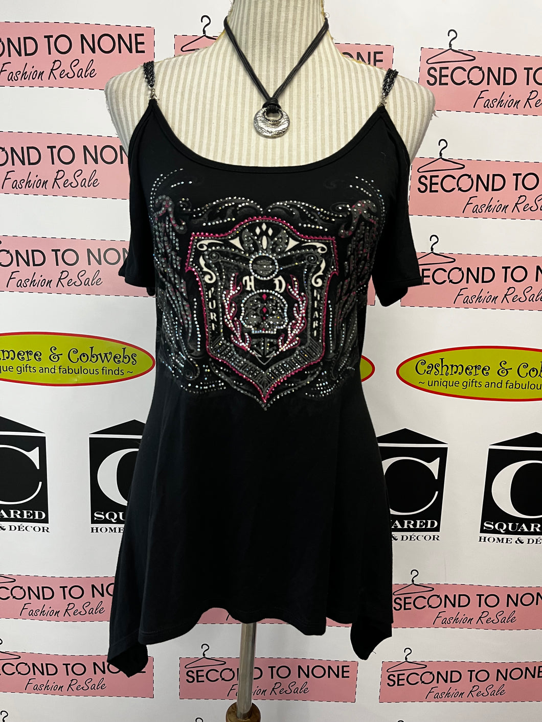 Harley Davidson Cold-Shoulder Swing Top (Size M)