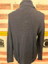 Load image into Gallery viewer, NWT Navy Snowflake Turtleneck Sweater (Size M)
