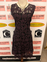 Load image into Gallery viewer, Deep Purple Lace Dress With Open Back (Size 16)

