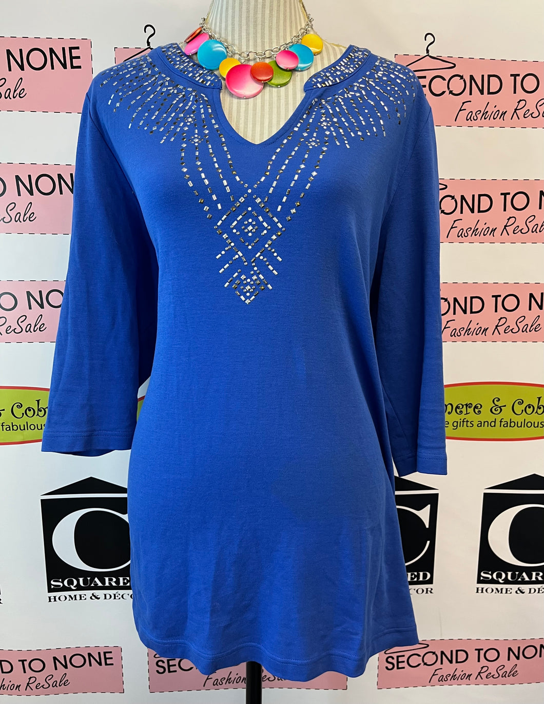 Cruisewear & Company Blue Bling Top (XXXL)