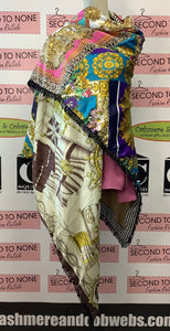 Mixed Print Shimmer Wrap (O/S)