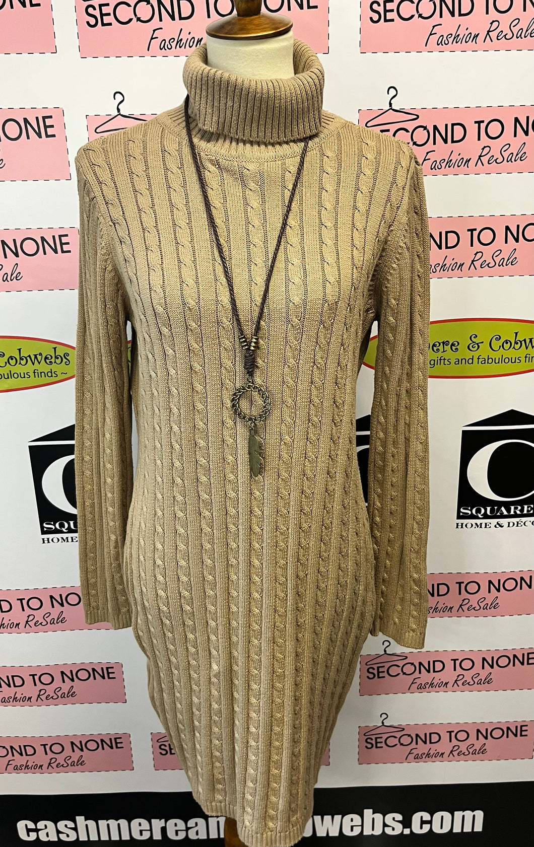Cable Knit Sweater Dress (Size L)