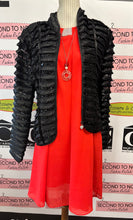Cargar imagen en el visor de la galería, Today’s Designer Black Fringe Jacket (Size 10)
