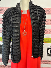 Cargar imagen en el visor de la galería, Today’s Designer Black Fringe Jacket (Size 10)
