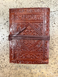 Small Sun Leather Tie Journal