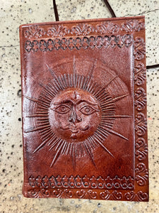 Small Sun Leather Tie Journal