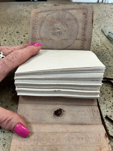 Small Sun Leather Tie Journal