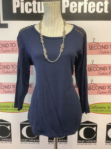Michael Kors Grommet Long Sleeve (Size L)