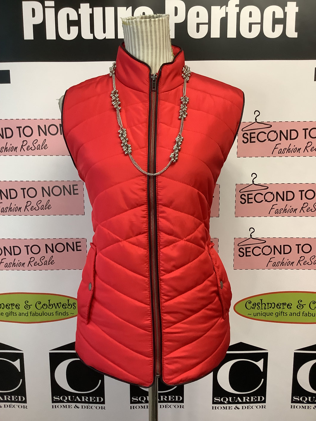 Grace & Lace Red Quilted Vest (Size L)
