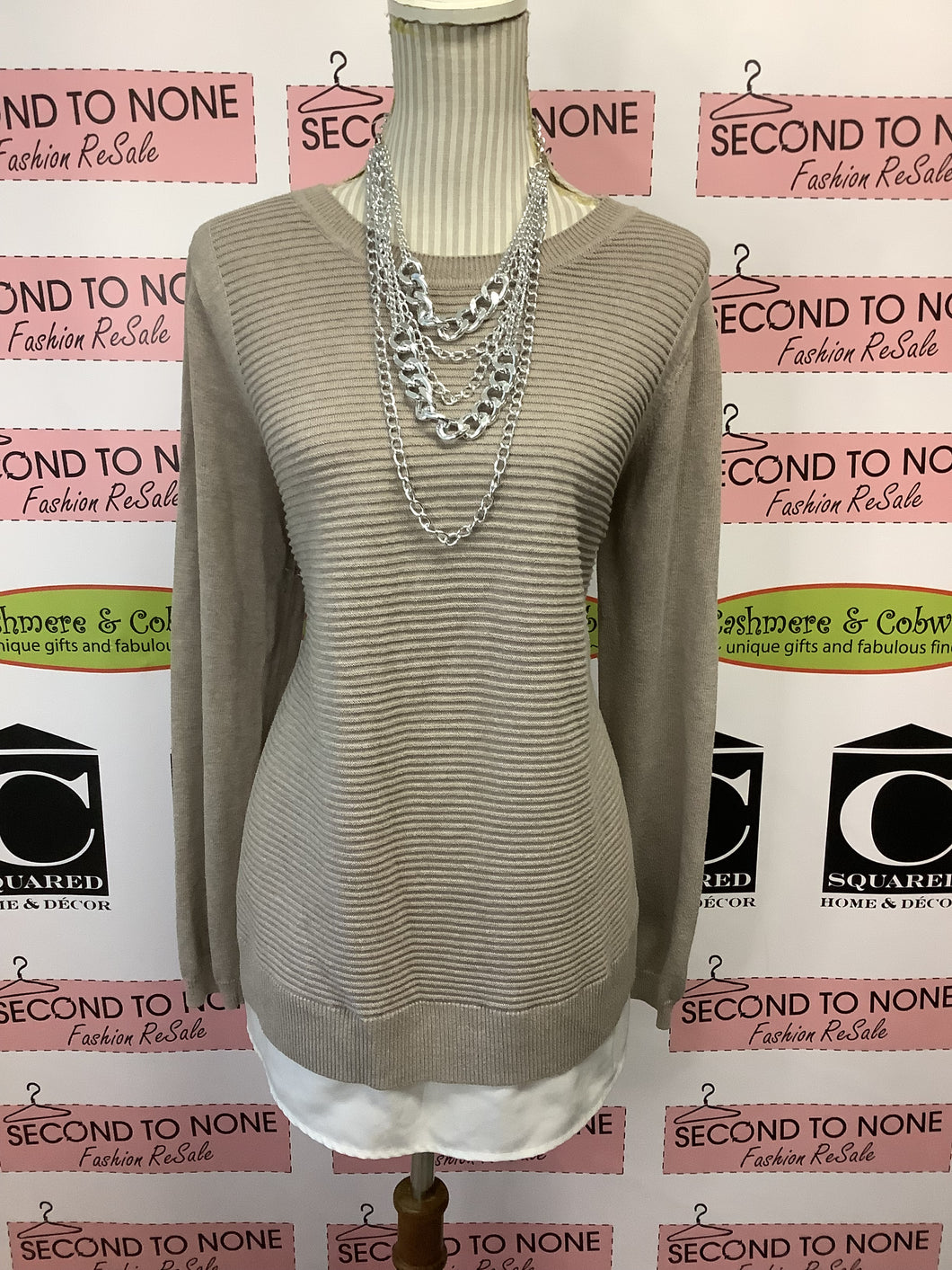 Hilary Radley Ribbed Fooler Top (Size XL)