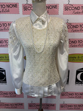 Load image into Gallery viewer, Vintage Valenti Cream Sequin Vest (Size S/M)
