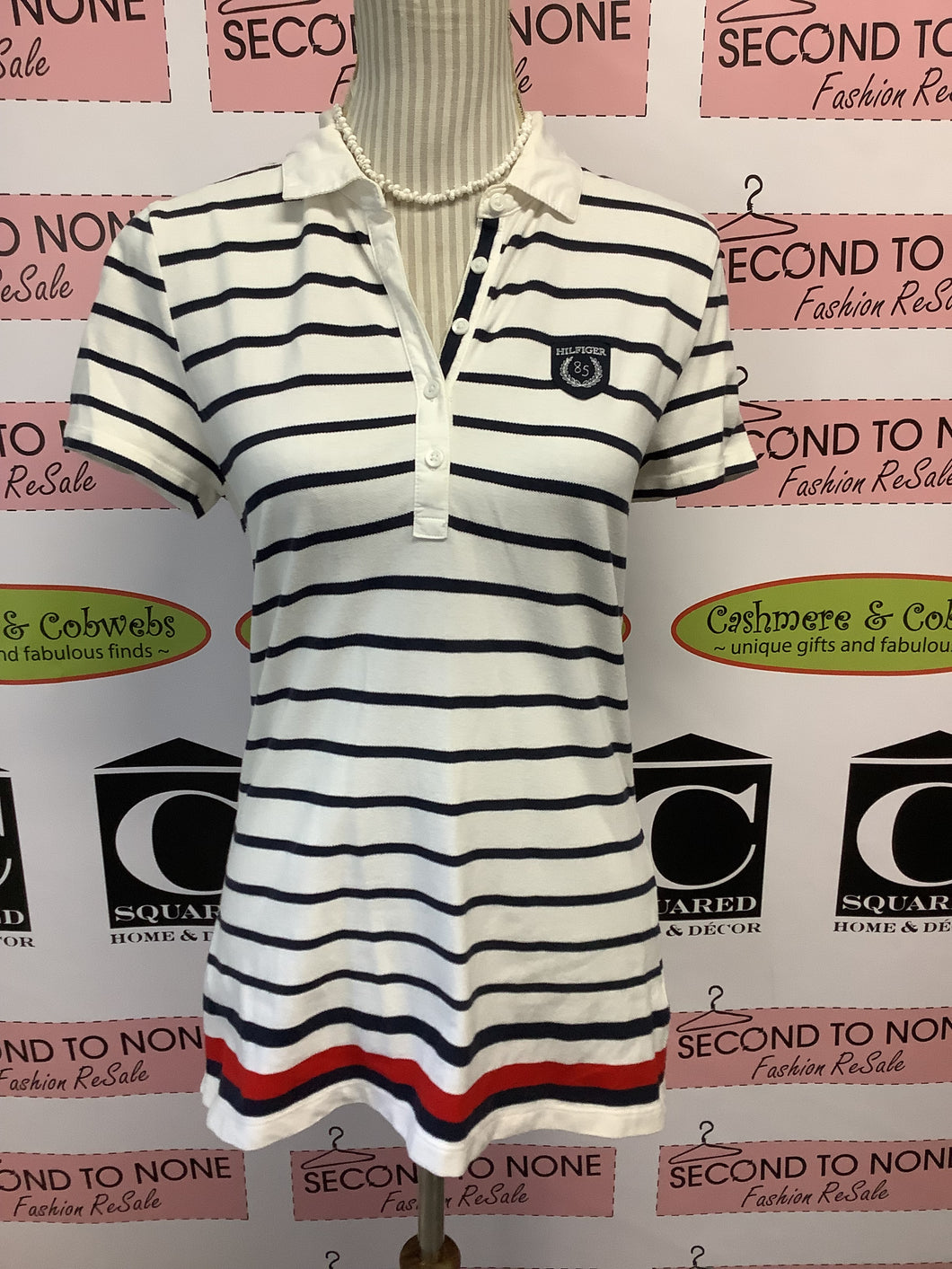 Tommy Hilfiger Stripe Polo (Size M)