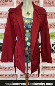 Calvin Klein Red Trench Coat (Size L)