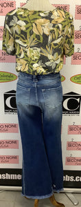 Maurices Frayed Bell Bottom Jeans (Size 28)