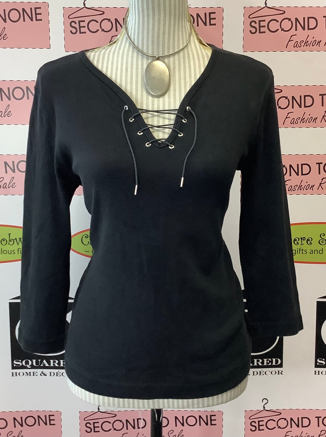 Jones NY Lace Up Top (M)