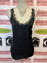 Load image into Gallery viewer, Devoted Black Satin Tank (Size S)
