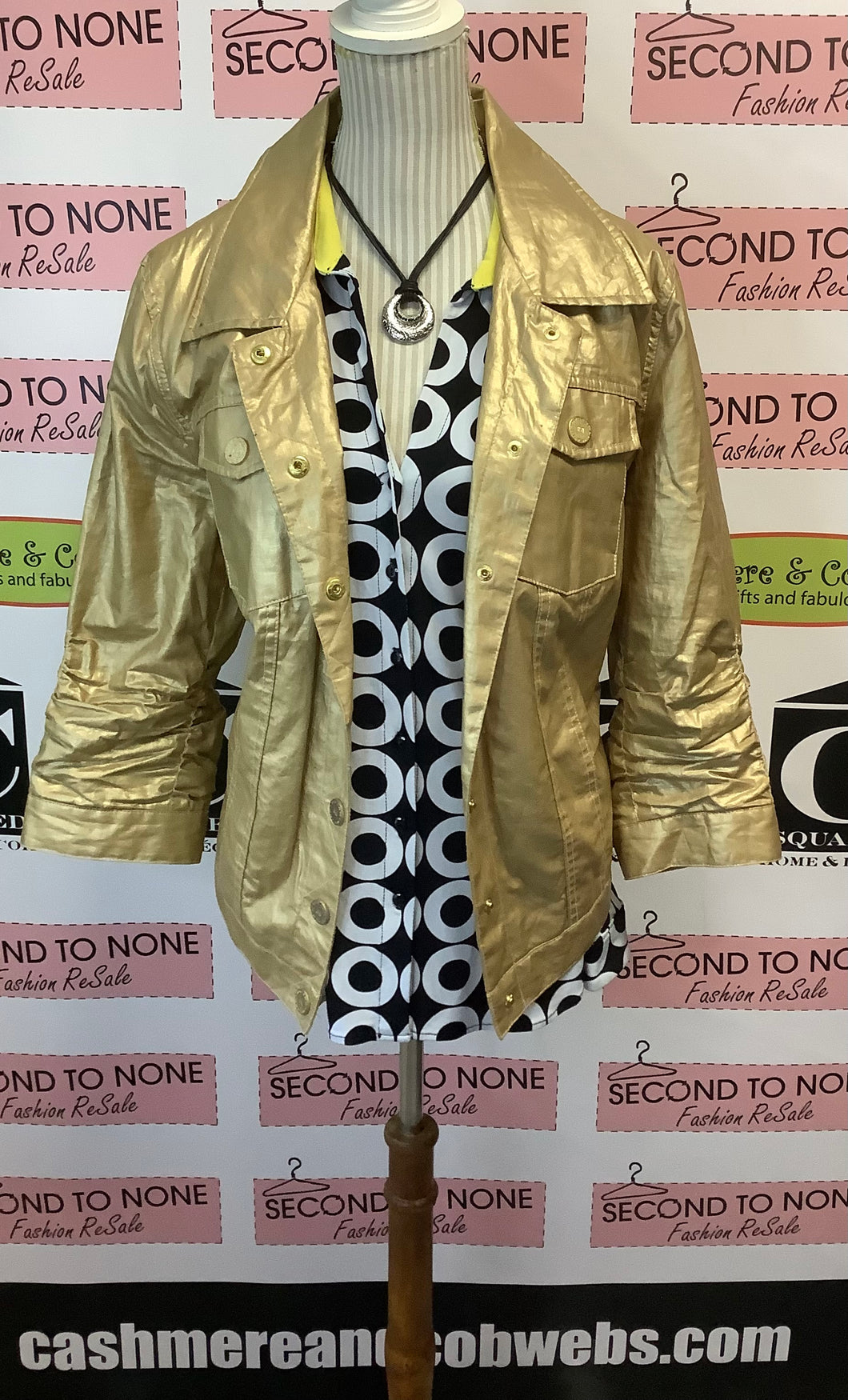 Nygard Golden Metallic Jacket (Size Petite S/M)