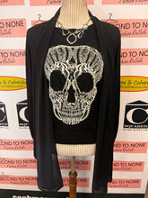Load image into Gallery viewer, Embroidered Skull Knit Top (Size S/M)
