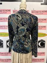 Charger l'image dans la galerie, TanJay Fashions Blue &amp; Green Paisley Jacket (Size Petite M)
