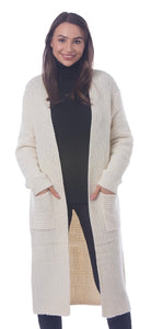 Waffle Knit Long Cardigan (2 Colors)