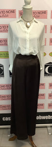 House of Harlow Brown Satin Pants (Size L)