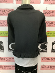Jessica Ruffled Cropped Cardigan (Size XL)