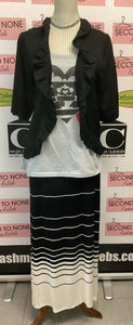 Jessica Ruffled Cropped Cardigan (Size XL)