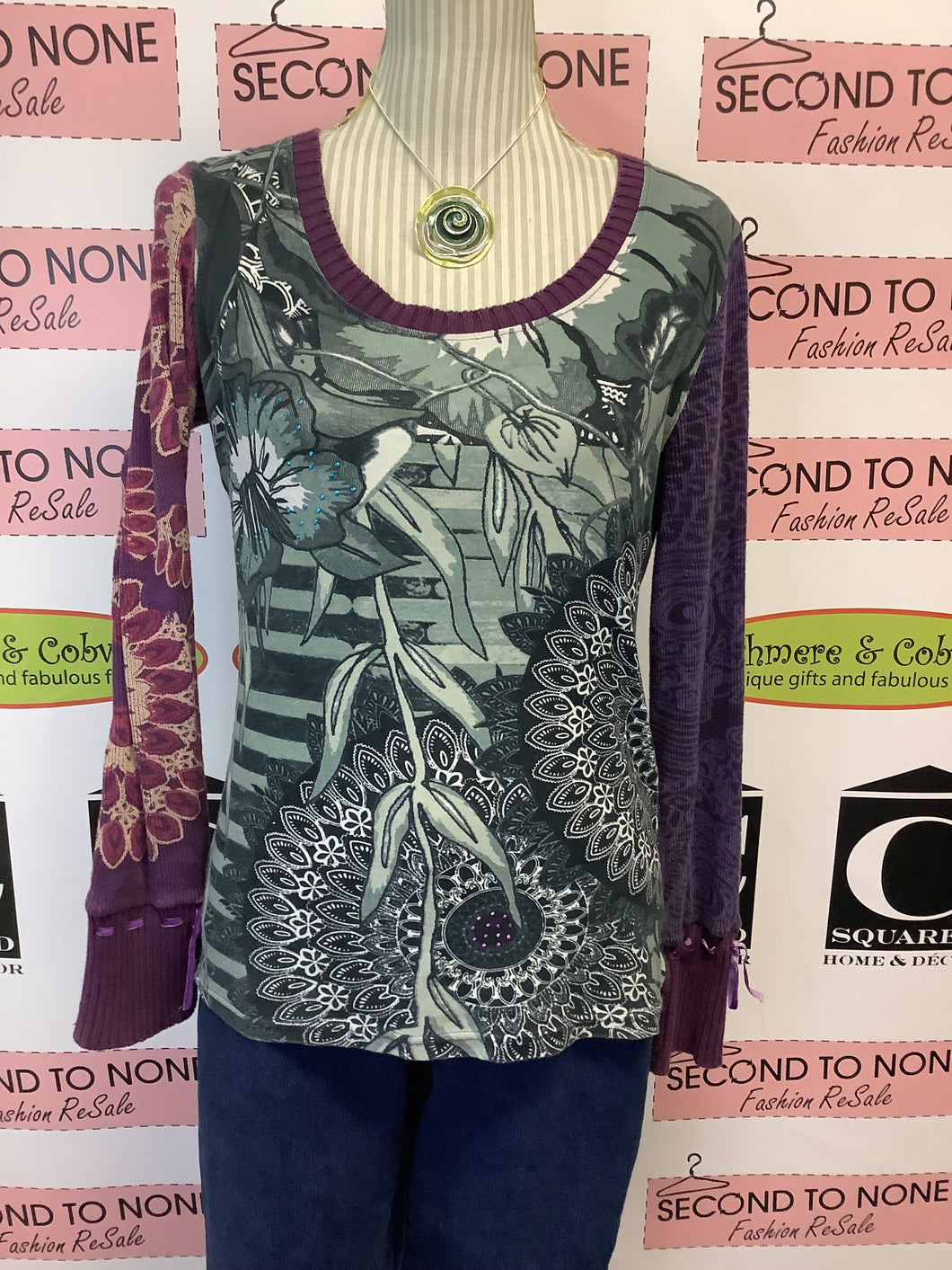 Desigual Floral Mosaic Long Sleeve (Size L)