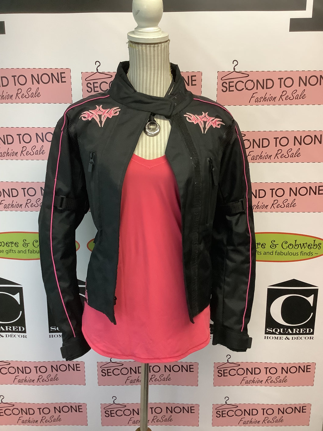 Bull Faster Pink Motorcycle Jacket With Armour (Size XS)