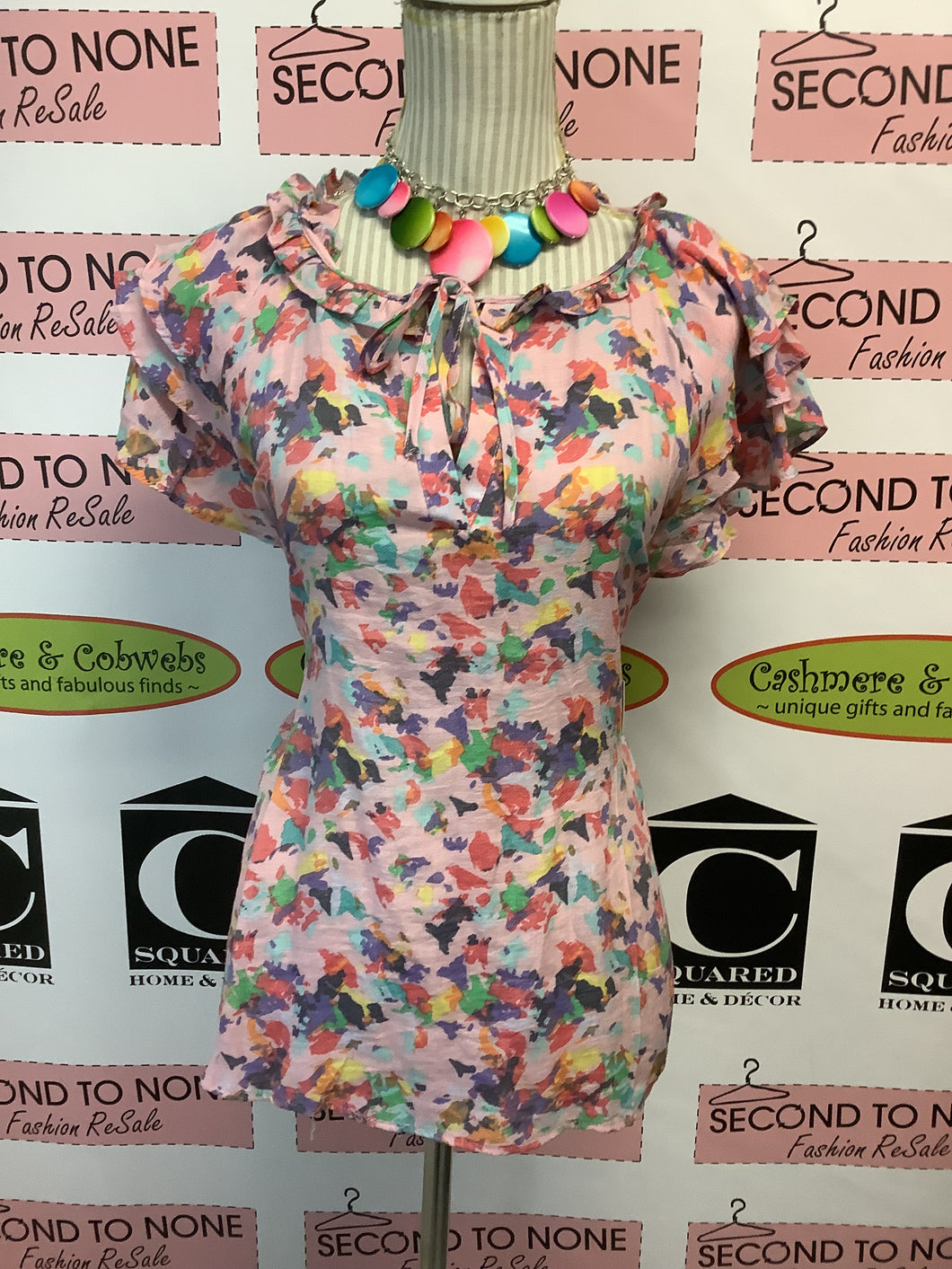 NWT Zac & Rachel Keyhole Blouse (Size M)