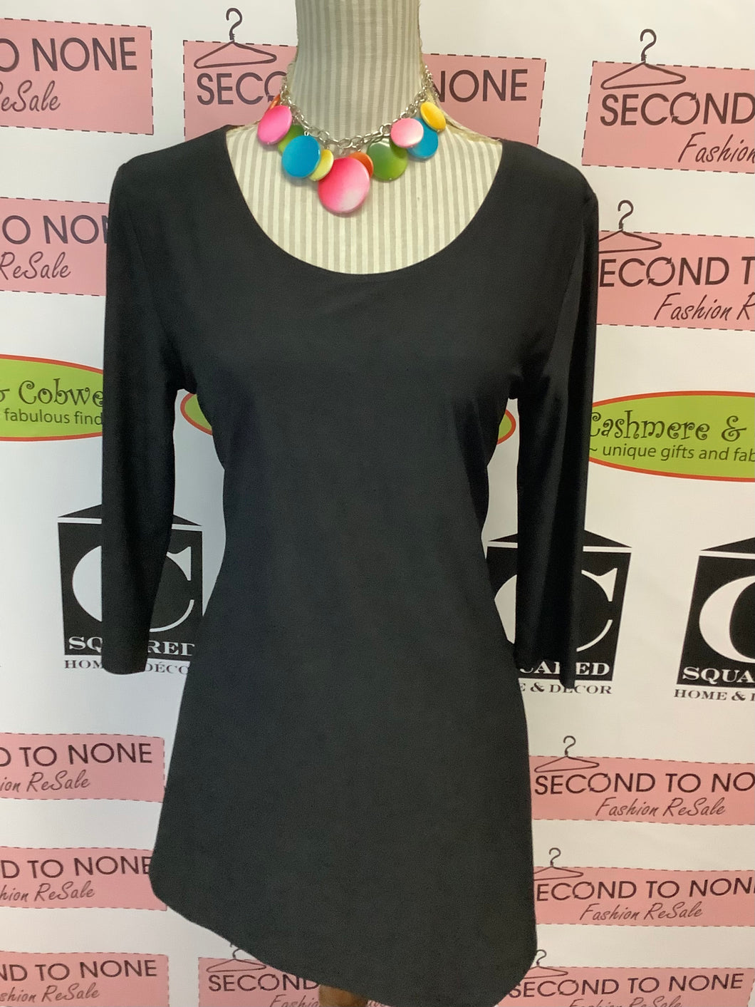 Creations Simple Black 3/4 Sleeve (Size S)