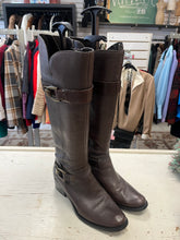 Load image into Gallery viewer, Dark Brown Leather Riding Boots (Size 8)
