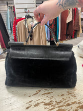 Load image into Gallery viewer, Adrienne Landau Black Fluffy Handbag
