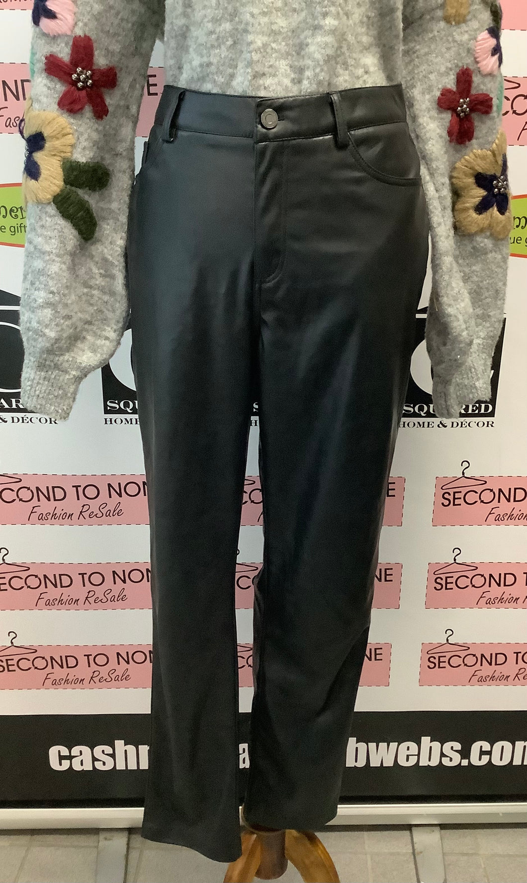 Joseph Ribkoff Faux Leather Pants (Size 14)
