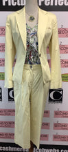 Load image into Gallery viewer, Anne Klein Yellow 2 Pc Blazer &amp; Pant Set (Size 10)
