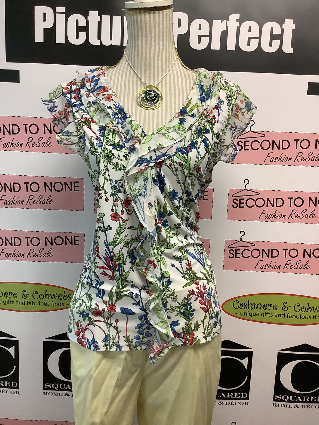 Tommy Hilfiger Frill Front Blouse (Size S/M)